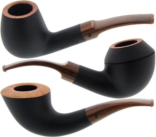 Pfeifen der Serie Big Ben Woody Wood Black matte