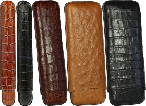 Zigarrenzubehör der Serie Martin Wess Churchill Lederetui Kollektion