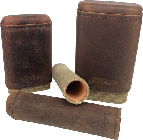 Zigarrenzubehör der Serie Guy Janot cigar case buffalo leather canvas
