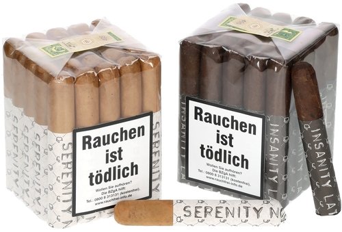 Zigarren der Serie Asylum Insanity Later / Serenity Now