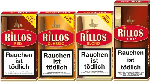 Villiger Rillos Zigarillos der Serie Villiger Rillos