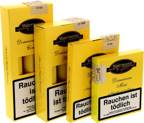 Zigarren der Serie Woermann Cigars Dominican (yellow)