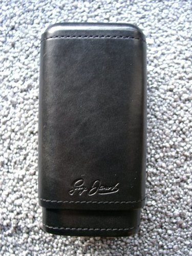 Zigarrenzubehör der Serie Guy Janot Cigarrenetuis Havanna Schwarz mit Zedernholzinnenwand