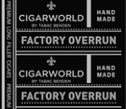 Zigarren der Serie Factory Overrun Dominikanische Republik