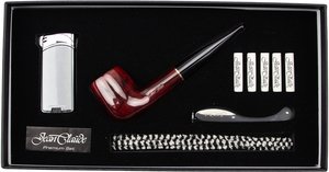 Jean Claude Pfeifenset Straight Red