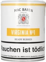 Tabak Pfeifentabak  Mac Baren Virginia No. 1 Ready Rubbed 250g Dose