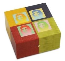 Zigarrenzubehör Humidor  Elie Bleu Sykomore Maserung Pop Art (für 75 Zigarren)