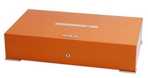 Elie Bleu New Medal Humidor für 110 Sykomore Maserung orange