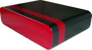 Guy Janot Classic Humidor schwarz/rot Lack für 20 Zigarren (620)