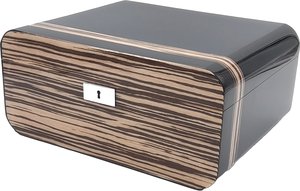 Zigarrenzubehör Humidor  Guy Janot Zebrano schwarz Lack für 50 Zigarren (627)
