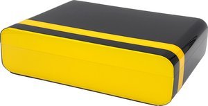 Zigarrenzubehör Humidor  Guy Janot schwarz/gelb Lack für 20 Zigarren (622)