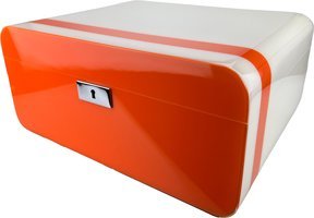 Guy Janot Classic Humidor weiß/orange Lack für 50 Zigarren (631)