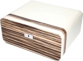 Guy Janot Classic Humidor Zebrano Weiß Lack für 50 Zigarren (629)