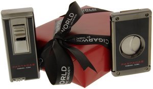 Zigarrenzubehör Geschenkideen  Habanos Partagas Jet Flame Lighter und Cigar Cutter