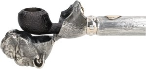Pfeifen Serienpfeifen  Dunhill Pipes Bulldog pipe Cane Shell Briar 4107 in Cane (DUDPZWALKMAX)