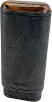 Zigarrenzubehör Etui  Adorini Schwarz glatt für 2-3 Zigarren (12731-9361)