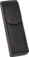 Zigarrenzubehör Etui  Adorini Schwarz rote Nähte für 2 Zigarren (14986-15415)
