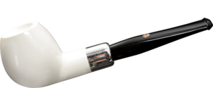 Rattray's White Goddess (Meerschaum) Apple Smooth 2 Silver