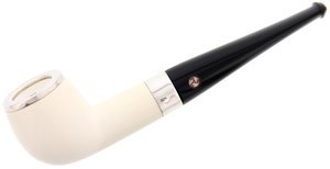 Rattray's White Goddess (Meerschaum) Apple Smooth Silver Silvertop