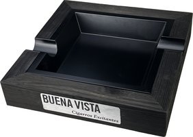 Zigarrenzubehör Aschenbecher  Buena Vista Schwarz, Holz (8870)