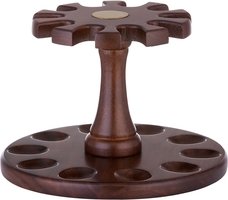 Pfeifenzubehör Pfeifenständer  Classic Holz 10er braun rund (708010)