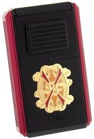 Zigarrenzubehör Feuerzeug  Colibri Black & Red Triple Jetflame (295021)