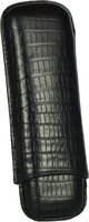 Zigarrenzubehör Etui  Martin Wess 2er Eidechse schwarz (lizard) (596) (10425)