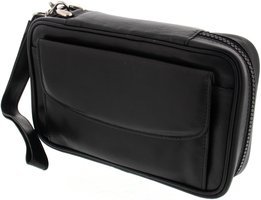 Pfeifenzubehör Pfeifentaschen  Big Ben für 4 Pfeifen Leder schwarz (801140510)