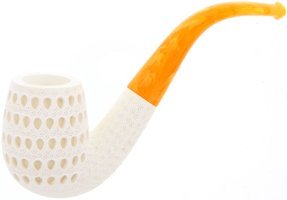 Pfeifen Serienpfeifen  Butz Choquin Meerschaum geschnitzt (OHNE BC-Branding) OHNE Filter (interne Nummer #585)