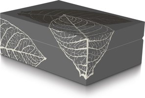 Zigarrenzubehör Humidor  Zino Leaf Graphic grau (51000490)