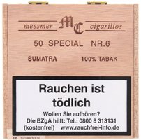 Zigarillos Deutschland  Messmer MC Special No. 6 Sumatra (Cigarillo/ 50er Holzkiste)