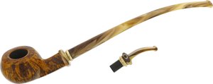 Pfeifen Freehand Pfeifen  Neerup Group 3 Structure Churchwarden (Nr. 32) mit kurzem Zusatzmundstück