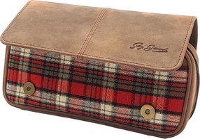 Pfeifenzubehör Pfeifentaschen  Guy Janot 2er braun Buffalo / Scotland red mit Tabakbeutel (10047)