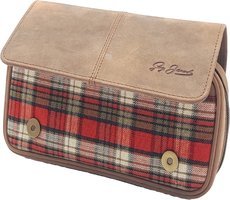 Pfeifenzubehör Pfeifentaschen  Guy Janot 3er braun Buffalo / Scotland red (10048)