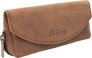 Pfeifenzubehör Pfeifentaschen  Guy Janot 1er braun Buffalo / Scotland green  (10114)