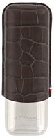 Zigarrenzubehör Etui  S.T. Dupont 2er Dandy brown/chrome (183016)