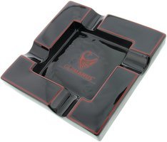 Germanus ashtray schwarz rot