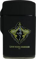 Skelton Jetflame schwarz mit Logo SINGLE (1-flammig)