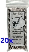 Pfeifenzubehör Pfeifenreiniger  Jean Claude 20er SPARPACKUNG - Konische Pfeifenreiniger mit Bürste 80 Stk. (010002)