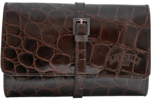 Savinelli Pfeifentasche 4er Rindleder braun Croco T660 (14959)