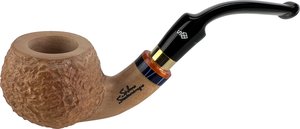 Pfeifen Freehand Pfeifen  Stefano Santambrogio rustiziert natural medium Bent (interne Nr. 173)