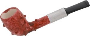 Pfeifen Serienpfeifen  Old German Clay Pipes Girod #74 rotbraun Ebonit