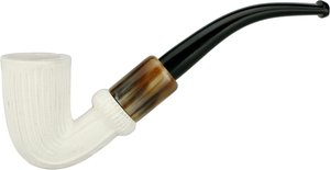 Pfeifen Serienpfeifen  Old German Clay Pipes Riffelkopf Horn-Adapter Ebonit Taper 9mm