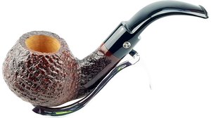 Rattray's Trsikele Handmade Extra Triskele Sandblast Bent Sitter Pfeife 6587