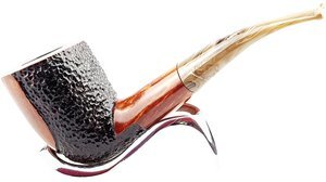 Pfeifen Serienpfeifen  Savinelli Bent Dublin Teilrustiziert Pfeife  5521