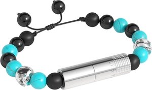 Les Fines Lames Punch Bracelets Turquoise Skull