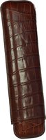 Zigarrenzubehör Etui  Martin Wess 2er Kroko braun (594) (10394)