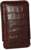 Zigarrenzubehör Etui  Martin Wess 5er Croco braun (503-11) (10285)