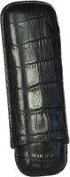 Zigarrenzubehör Etui  Martin Wess 2er Kroko schwarz (596)