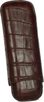 Zigarrenzubehör Etui  Martin Wess 2er Kroko braun (596) (10427)